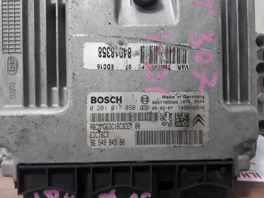 PEUGEOT 307 1.4 HDi ECU 9653202680 Bosch 0281011090 Edc16c3