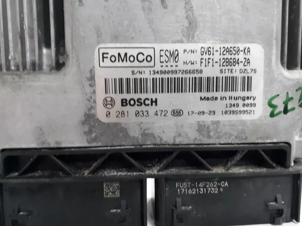 Ford Kuga MK 2 1.5 TDCi 120 HP Motor ECU Gv61-12a650-ka 0281033472