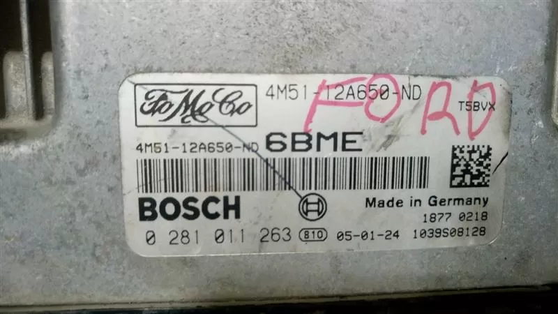 FORD FOCUS 1.6 TDCI 0 281 011 263 / 4M51-12A650-ND 6BME
