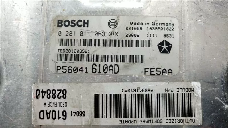 0281011063 P56041 610AD EDC15 MOTOR BEYNİ