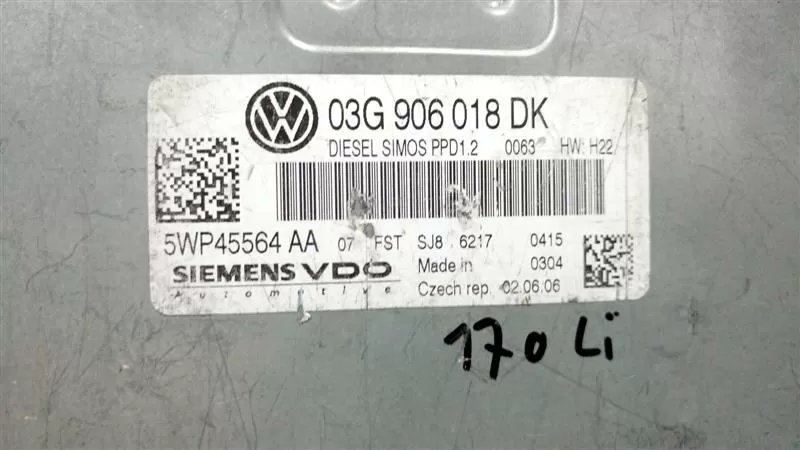03G906018DK 5WP45564AA KOMPUTER SEAT LEON 2.0 170