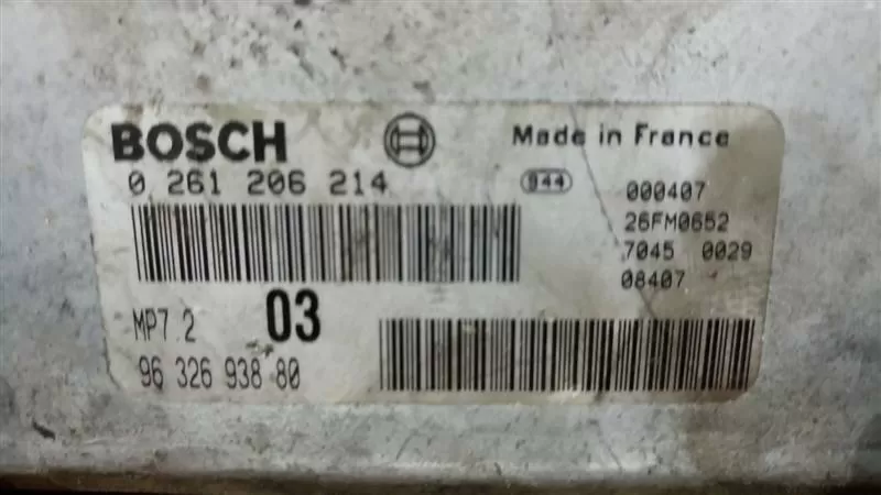CITROEN XSARA SAXO PEUGEOT 306 1.6 BOSCH 0261206214 MP 7.2