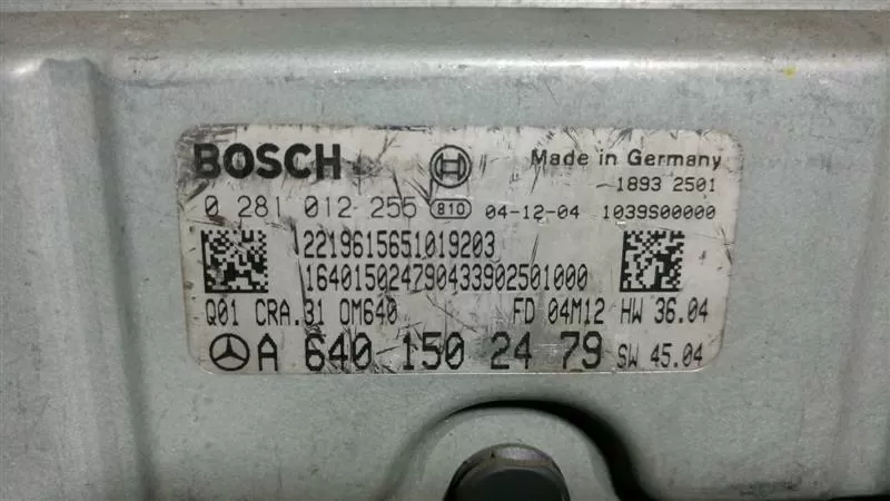 mercedes a180 dizel bosch motor beyni 0281012255 a6401502479
