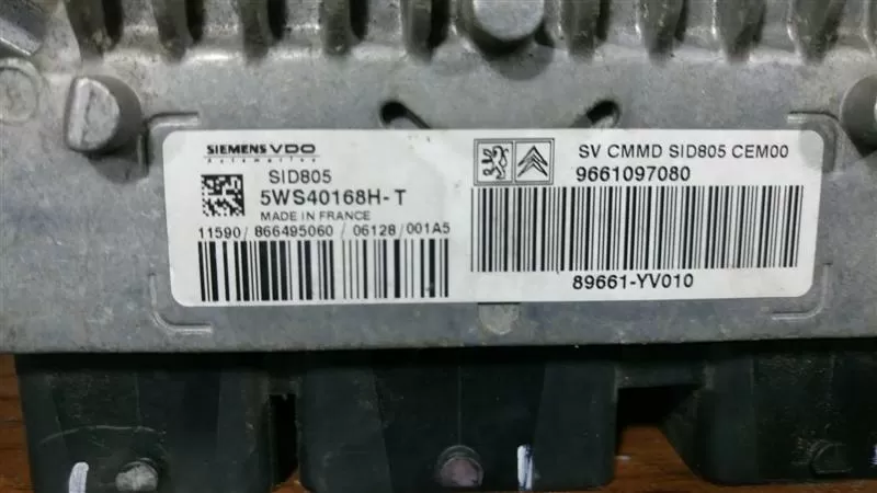 Ecu Citroen 5WS40168H-T / 9661097080 / 89661YV010