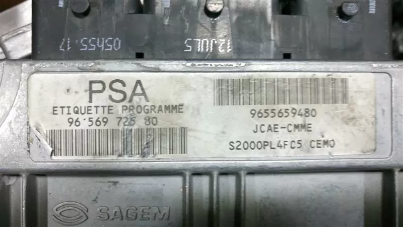 PEUGEOT 206 engine ecu 9656972580 9655659480 PSA