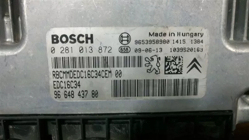 0 281 012 872 BOSCH CONTROL UNIT EDC 16C34