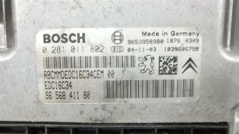 9656841180 / 0281011802 Citroën Xsara EDC16C34