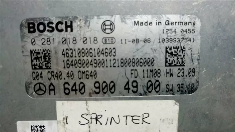 MERCEDES SPRİNTER MOTOR BEYNİ 0281018018 - A6409004900