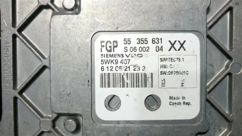 Vauxhall Opel 1.8L Engine ECU, 55355631, 55 355 631, S0600204 55355631XX 5WK9407