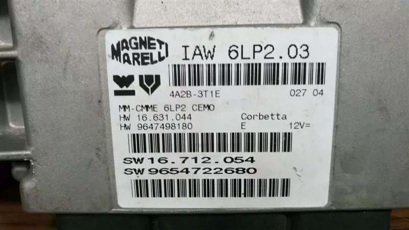 Peugeot 307 1.4 16v ECU IAW 6LP2.03 9647498180