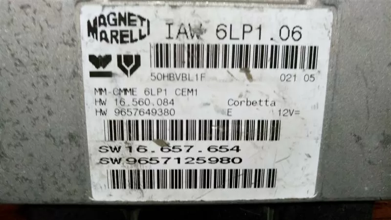 IAW 6LP1.06 SW9657125980 9657649380