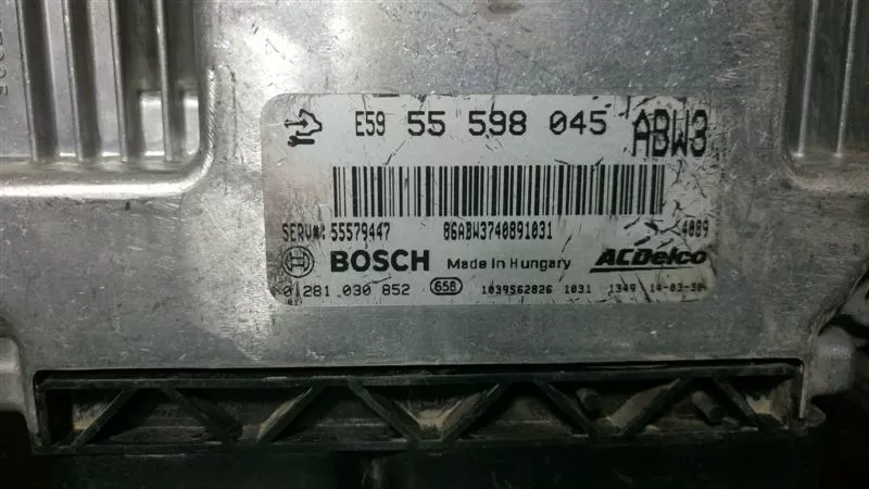 0281030852 55598045 ABW3 KOMPUTER OPEL ASTRA J 2.0