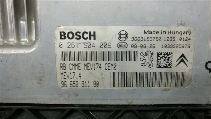 BOSCH 0261 S04 009 96 652 911 80 MEV 17.4 – Peugeot motor beyni