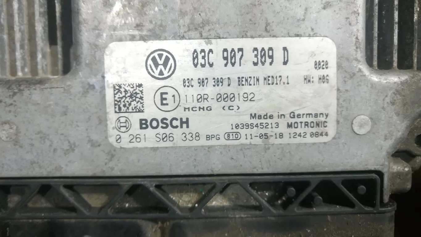 03C907309D 0261S06338 VW CC 1.4TSI MOTOR BEYNI