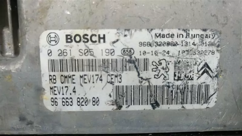 PEUGEOT 207 BEYİN 0261S05190 - 9666382080 MEV 17.4