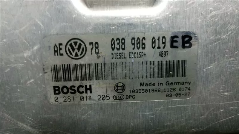 038906019EB 0281010553 VW Audi Seat ECU Passat TDI 0281011205