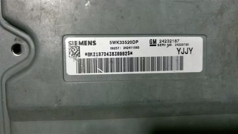 SIEMENS MOTOR ECU 5WK33520DP 5WK3 3520 DP 24232187 YJJY