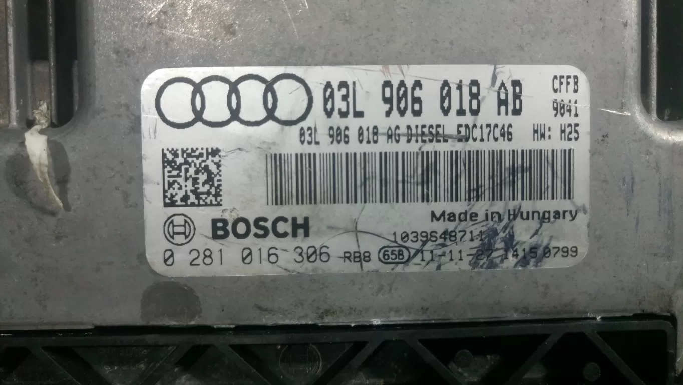 03L906018AB 0281016306 AUDI A3 2.0 TDI MOTOR BEYNI BEYİNCİ ÇETİN BOSTANCI İSTANBUL