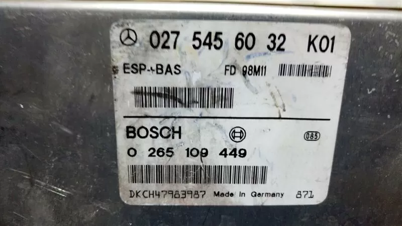 Mercedes W168 ESP+BAS ECU 027 545 60 32 0275456032