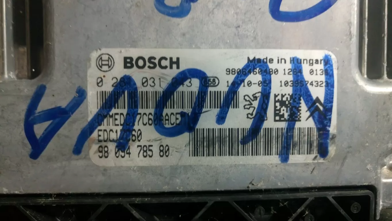 9809478580 0281031043 CITROEN C4 1.6 HDI MOTOR BEYNI