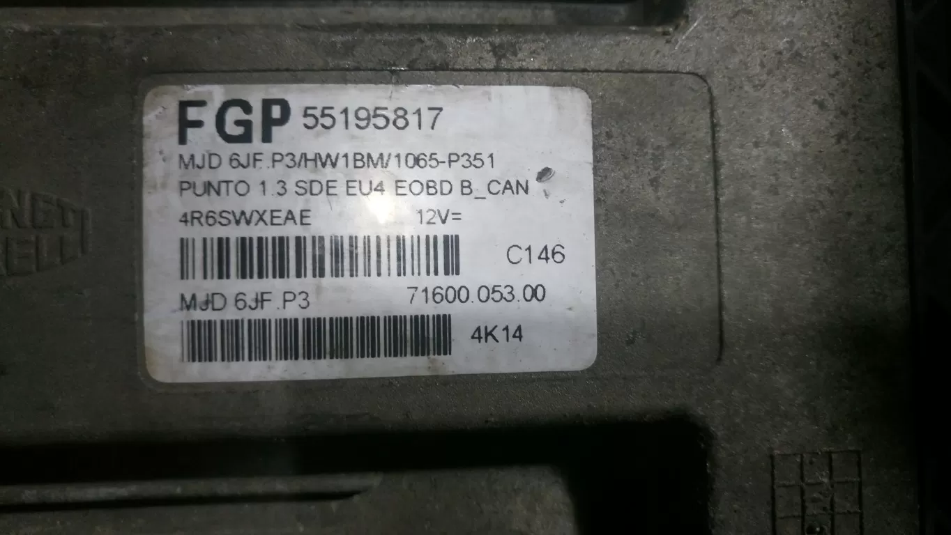 55195817 FİAT PUNTO 1.3 MULTİJET BEYİN - MOTOR BEYNİ
