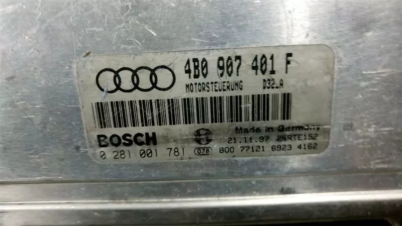 Audi A6 Engine Control Unit 4B0907401F 0281001781