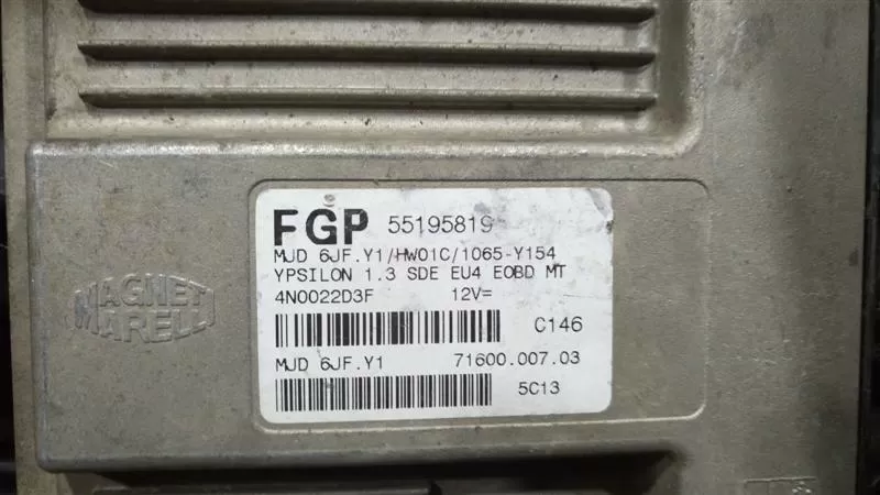 MOTOR BEYİNİ LANCIA YPSILON 1.3 JTD 55195819 MJD6JFY1