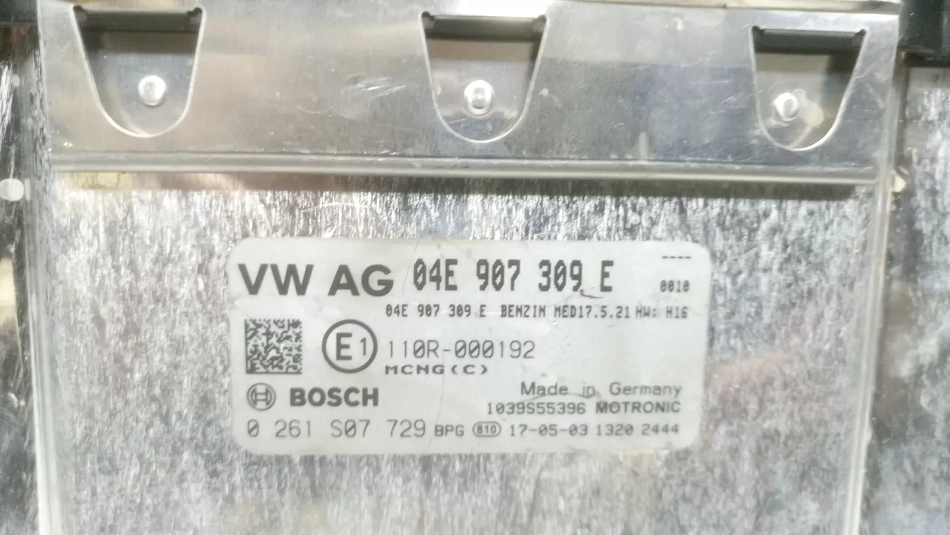 04E907309E 0261S07729 VW GOLF 7 1.4 TSI MOTOR BEYNI MED17.5.21
