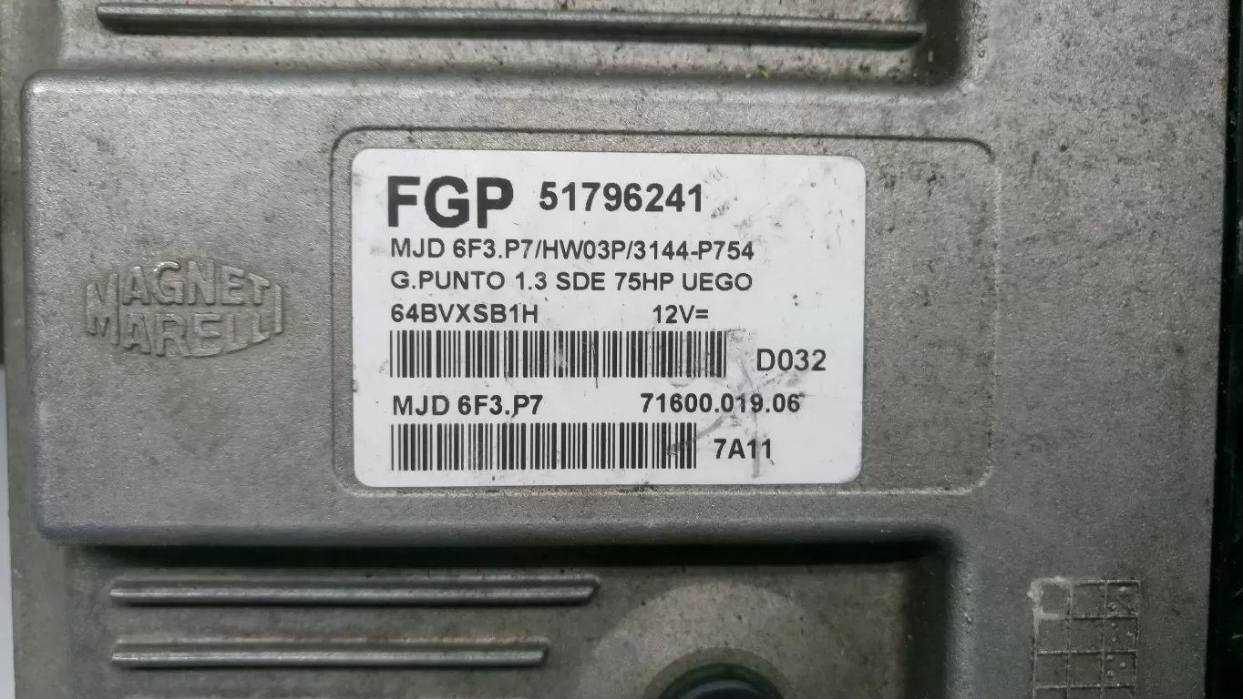 FİAT GRANDE PUNTO 1.3 MOTOR BEYNİ 51796241 - MJD6F3.P7
