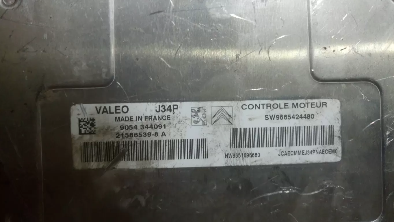 Peugeot 207 1.4 Motor Beyni VALEO J34P SW9665424480 9665424480 – Citroën motor beyni