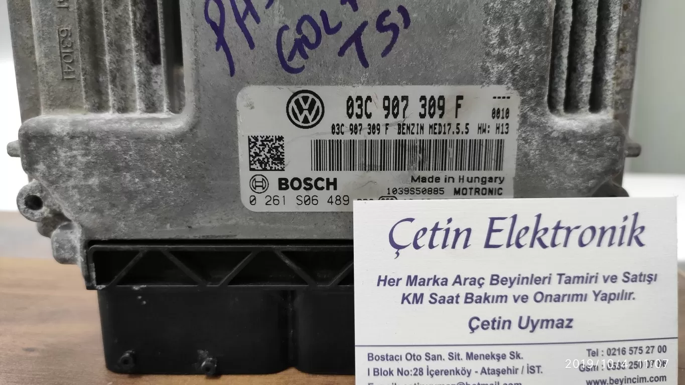 Motor Kontrol Ünitesi VW Golf 1.4TSI 03C907309F 0261S06489 BEYİNCİM.COM