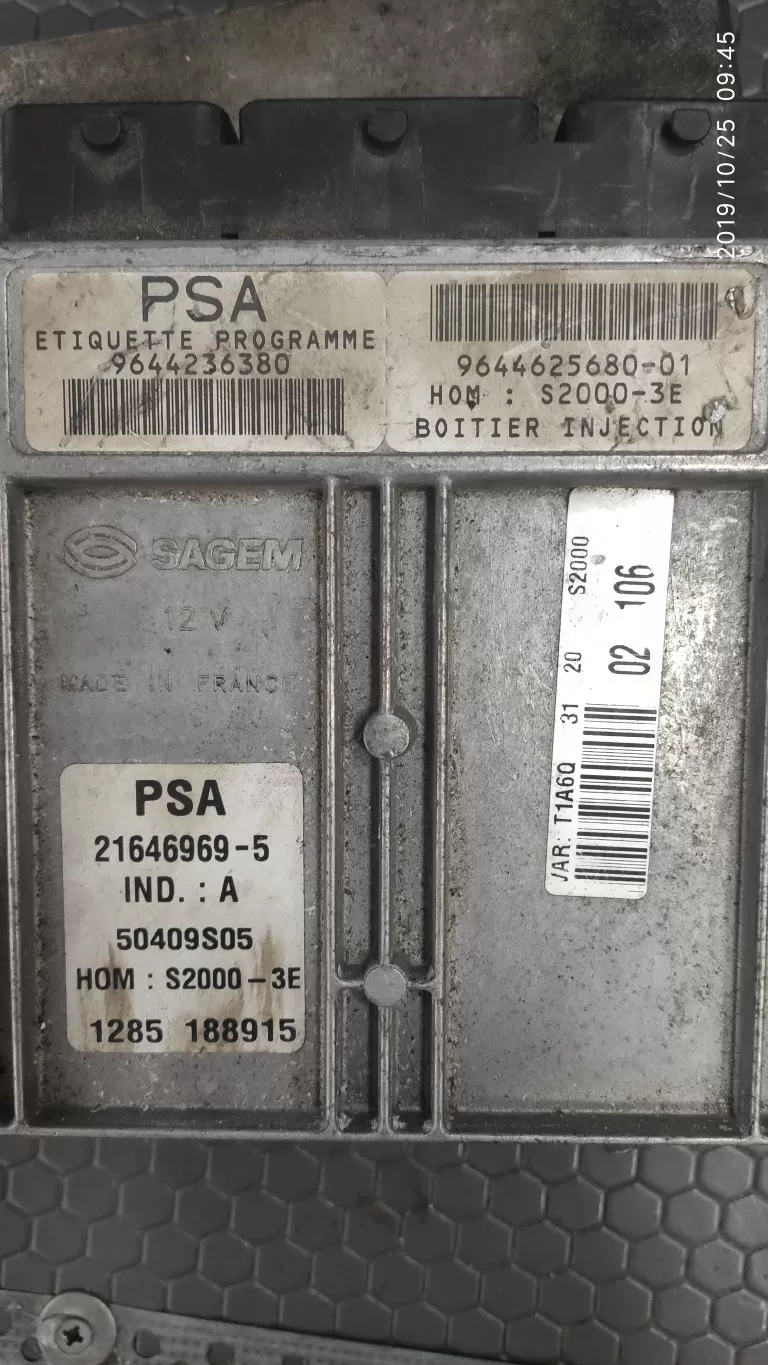 Peugeot Motor Beyni 9644236380