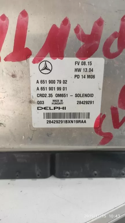 Mercedes W651 Sprinter Motor Beyni Delphi A6519007902 - A6519019901- CRD2.35