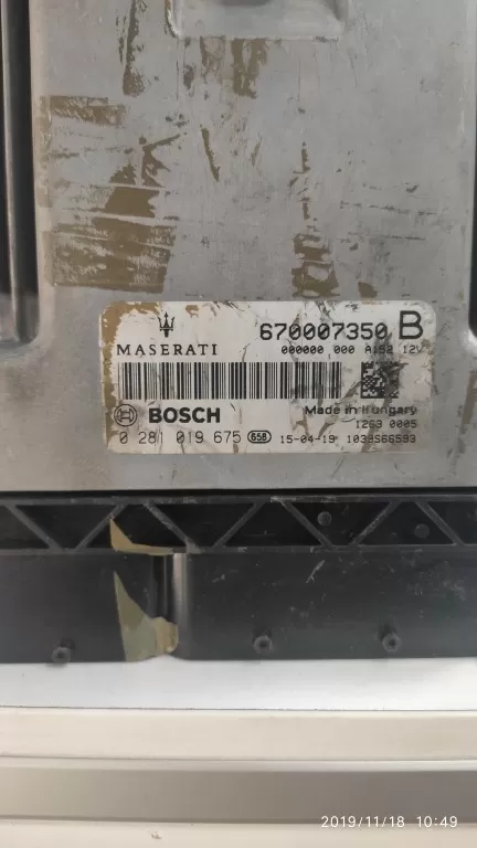 2016 Maserati Ghibli Engine ECU unit 670007350B 0281019675