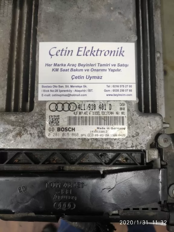 Audi Q7 4L0907401D .0281015868.EDC17CP04 Motor Kontrol 3.0 TDI Dizel