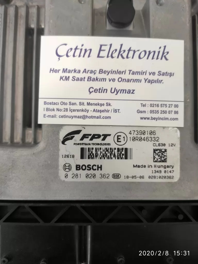 0281020362 47390106 .10R046332 IVECO MOTOR BEYNİ .BEYİNCİM.COM