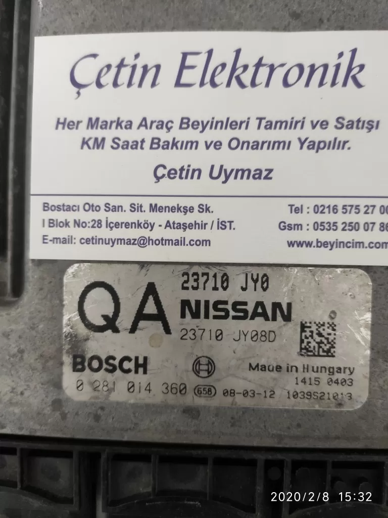 23710 JY08D 0281014360 NISSAN X-TRAIL MOTOR BEYNİ .BEYİNCİM.COM
