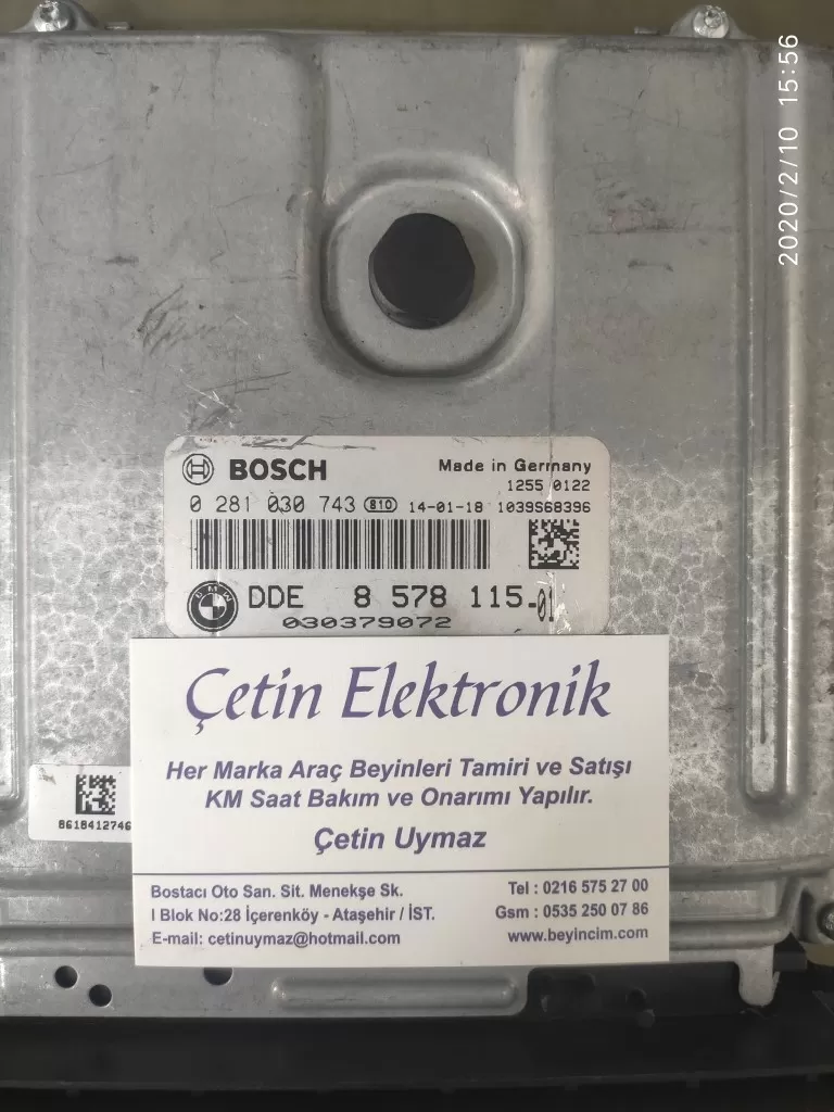 BMW ECU 0281030743 . DDE8578115 BEYİNCİM.COM