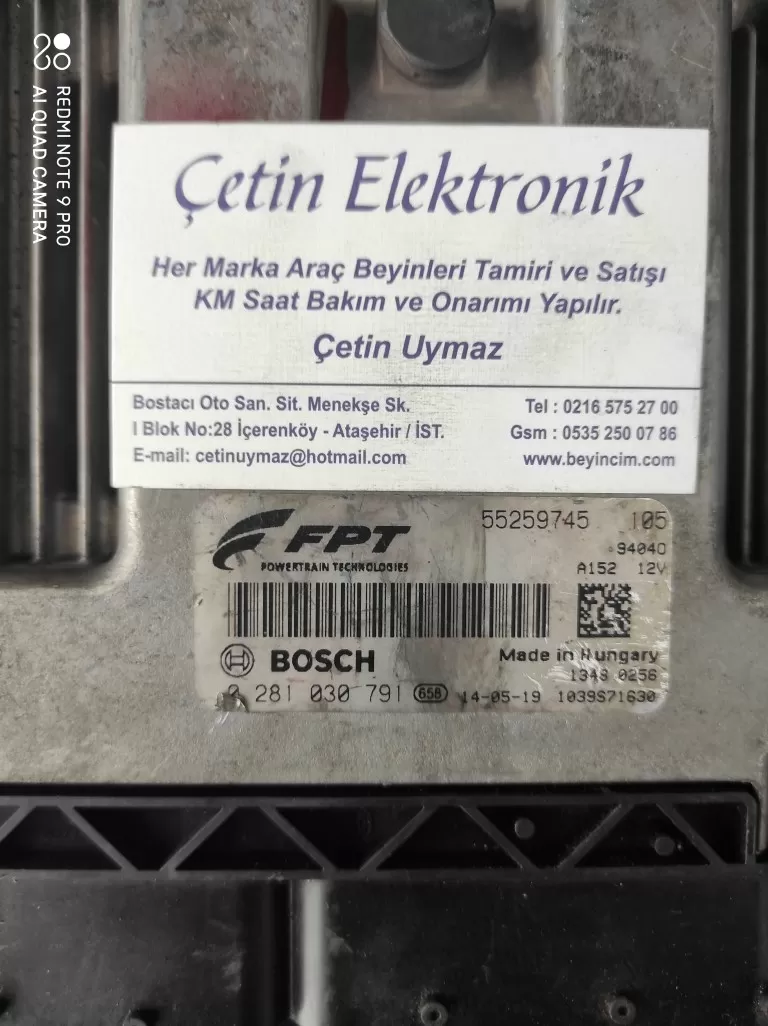 ECU BOSCH 0281030791 Alfa Romeo 55259745