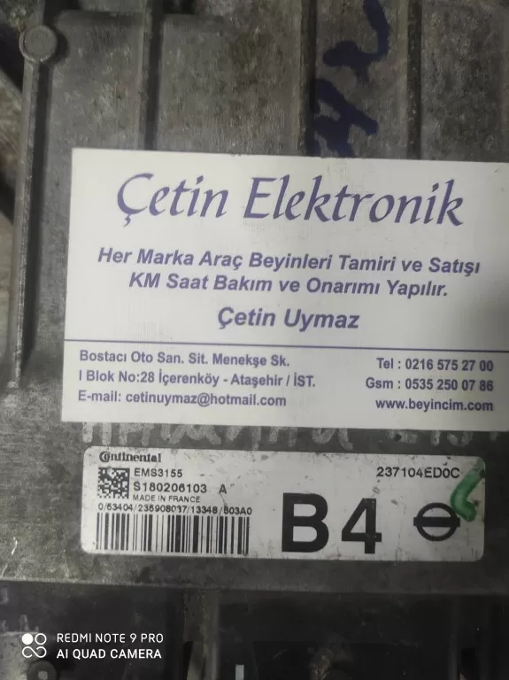 2015 Nissan QASHQAI 1.2 Benzinli 237104ED0C EMS3155 . S180206103A BEYİNCİM.COM