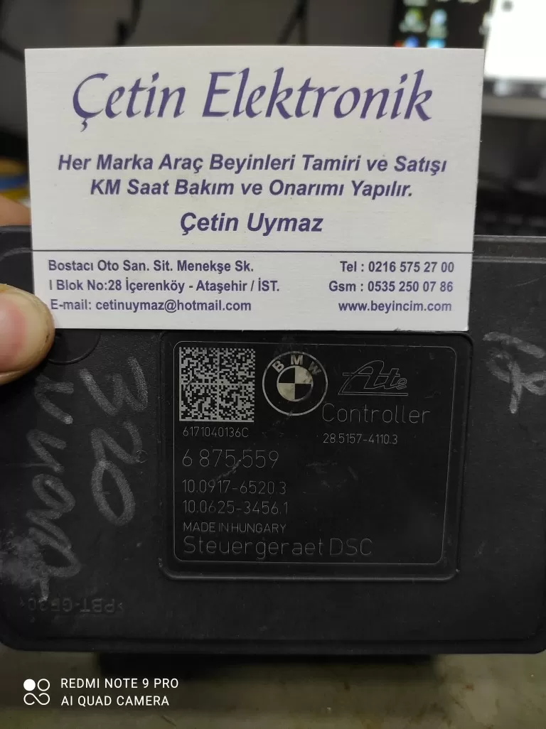 6875559 BMW F20 F21 F30 F31 . DSC MK 100 3451-6875558-01 BEYİNCİ ÇETİN CETİN