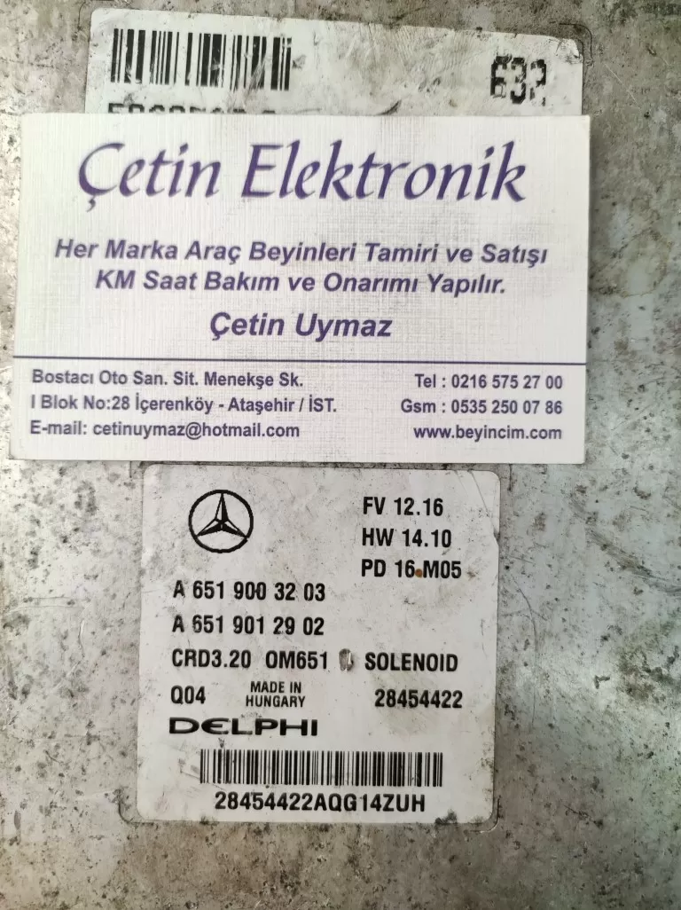 Mercedes W651 Sprinter Motor Beyni Delphi A6519003203 - A6519012902 -CRD3.20 - 28454422