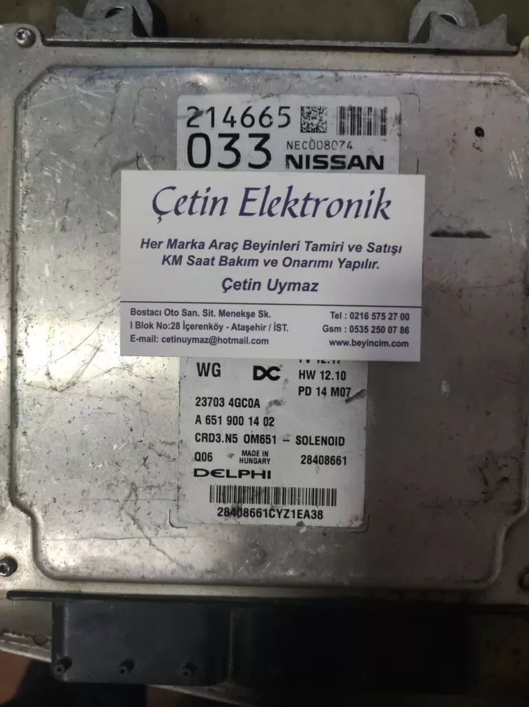 Q50 50 D Dizel Motor beyni A6519001402 28408661 . 214665 .NEC008074 2015 Infiniti 23703 4GC0A