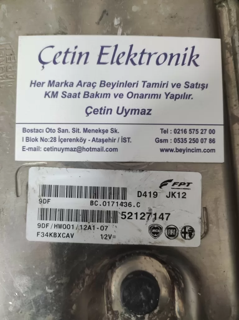 DUCATO 2.3 160CV E6D ECU 52127147 9DF BEYİNCİ ÇETİN