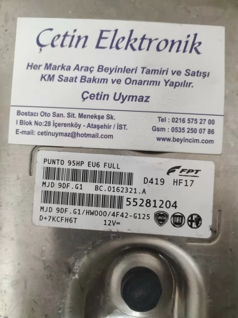 ECU Motor Kontrol Ünitesi Fiat Punto 1.3JTD 55281204 9DF.G1