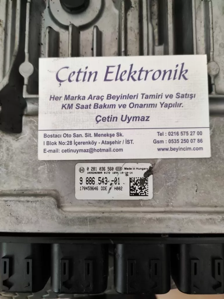 BMW ECU 0281036560 . 9886543-01 BEYİNCİ CETİN . ÇETİN