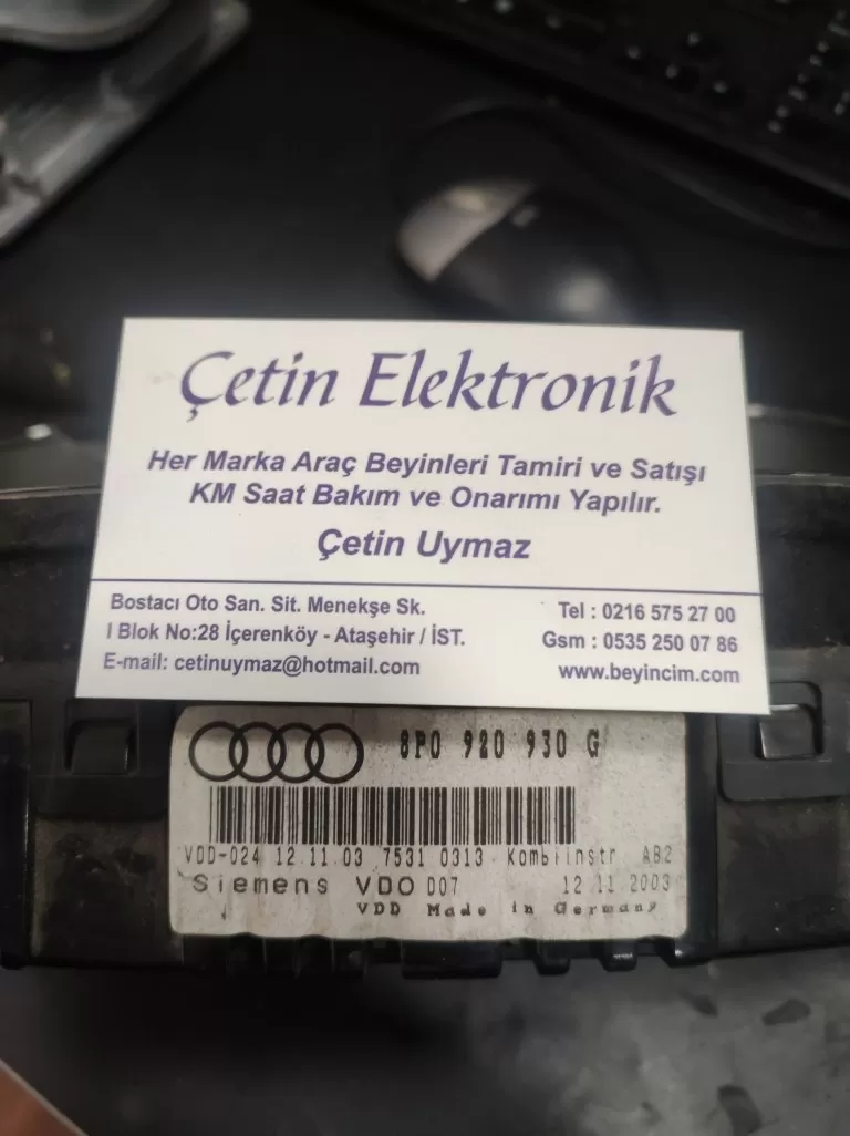 8P0920930G AUDİ A3 GÖSTERGE PANELİ KİLOMETRE SAATİ