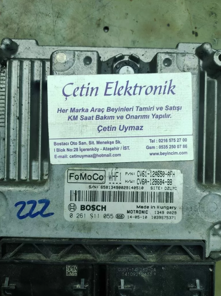 FORD C-MAX II ENGINE 0261S11055 CV6112A650AFH BEYİNCİM.COM