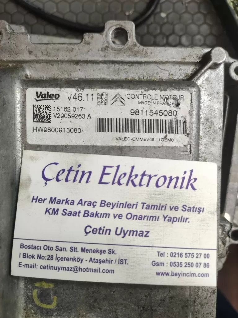 Peugeot 208 C4 Cactus Motor Beyni 9811545080 HW9800913080 V46.11 – Citroën motor beyni