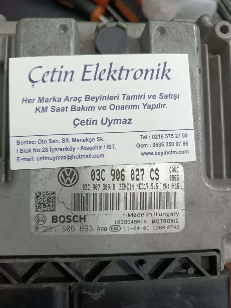 0261S06693 03C906027CS MED17 5.5 VW TOURAN MOTOR BEYNI